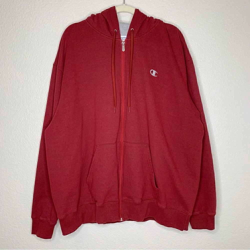 Champion Men's Size 2XL Full-zip Eco Fleece Hoodie Jacket, Size 2XL